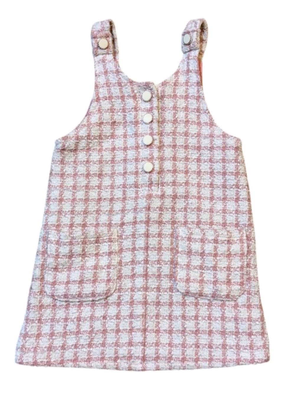 Nicole Miller Pink Tweed Plaid Dress